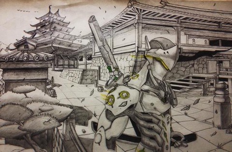 守望先锋源氏怎么画[图1]